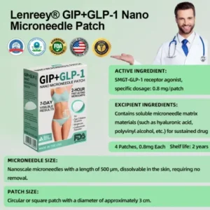 Lenreey® GIP+GLP-1 Nano Microneedle Patch