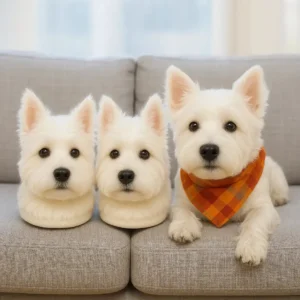 Super Realistic Dog Plush Slippers — Feel Like Walking with Your Dog Every Step