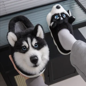 Super Realistic Dog Plush Slippers — Feel Like Walking with Your Dog Every Step