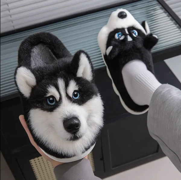 Super Realistic Dog Plush Slippers — Feel Like Walking with Your Dog Every Step